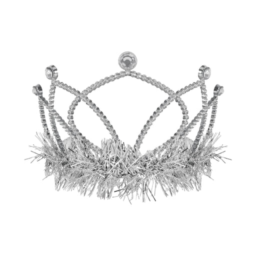 Plastic Tiara - White/Silver | 1ct