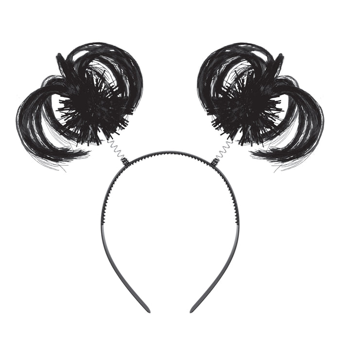 A ponytail pair of bouncy head-boppers on springs. Sold as a single piece.