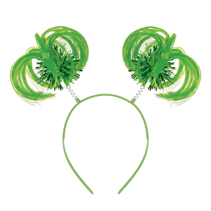 A ponytail pair of bouncy head-boppers on springs. Sold as a single piece.