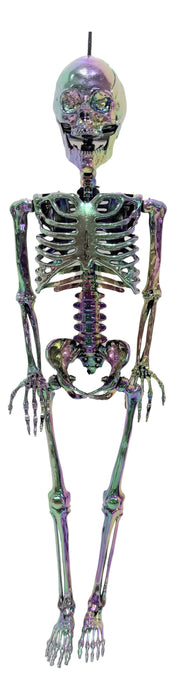 Full-length product photo of the 16" Iridescent Skeleton, shown against a plain white background. A Halloween decoration.