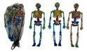 Full-length product photo of the 3 Piece Bag of 6" Iridescent Skeletons, shown against a plain white background. A Halloween decoration.