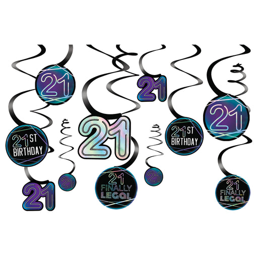 Finally 21 Spiral Decoration Pack | 12ct