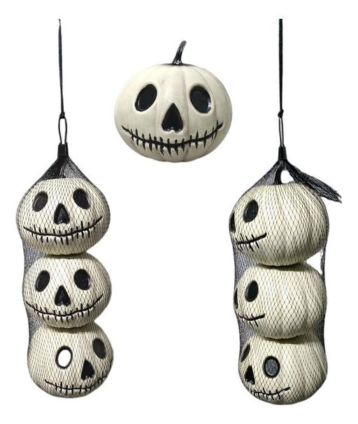 Skeleton Face Pumpkins | 3pc
