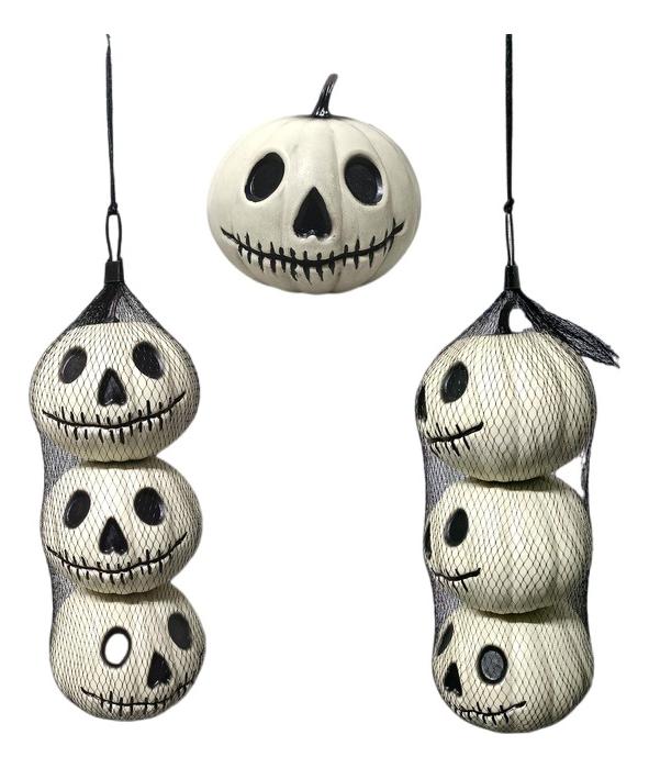 Full-length product photo of the 3 Piece Bag of Pmpkns, shown against a plain white background. A Halloween decoration.