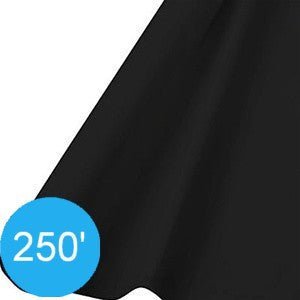 Jet Black Plastic Tablecover Roll 250'x40" | 1ct