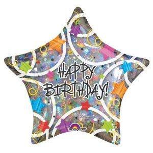 Birthday Star Foil Supershape Balloon 32" | 1ct