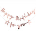 Rose Gold Happy Birthday to You Script Banner | 1ct