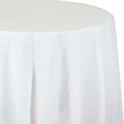White Round Tablecover 82" | 1ct
