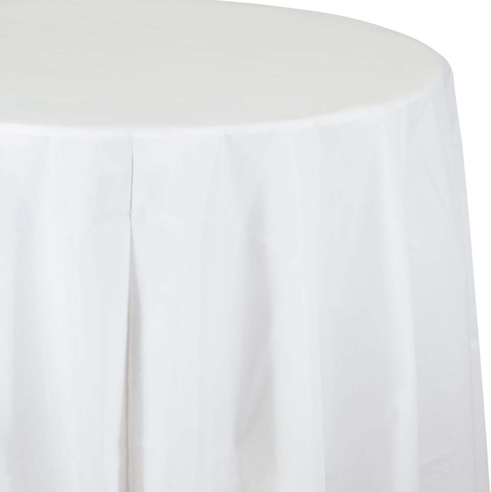 White Round Tablecover 82" | 1ct