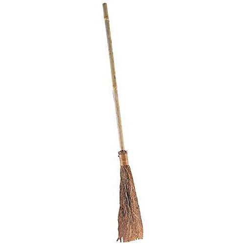 Adult Witch Broom shown against a plain white background — a Halloween costume accessory.