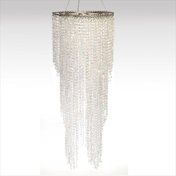Product photo of Crystal Iridescent Diamond Cut Chandelier Long Three Layered — a Portofino party product shown on a plain background.
