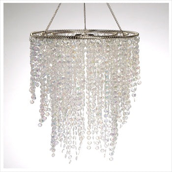 Product photo of Crystal Iridescent Diamond Cut Chandelier Short Three Layered — a Portofino party product shown on a plain background.