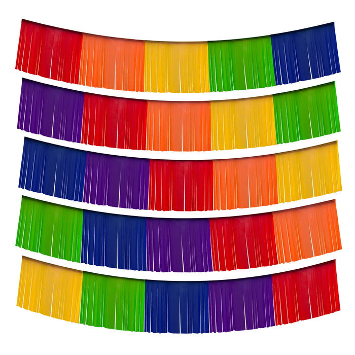 Product photo of Metallic Fringe Banner 60" - Multicolor — a Portofino party product shown on a plain background.