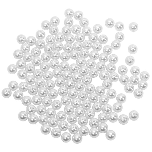 10mm Craft Pearl Beads With Hole 454g/Bag - White | 1ct