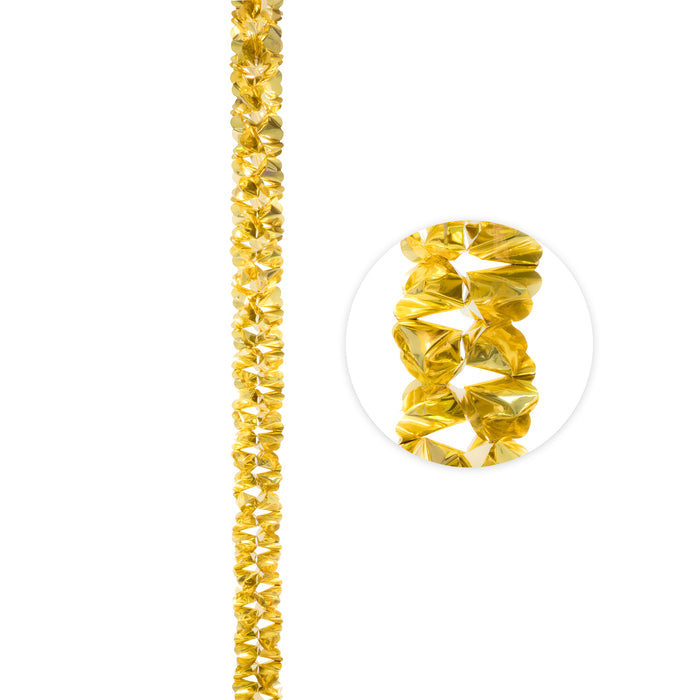 Product photo of Metallic Foil Garland 144" - Gold — a Portofino party product shown on a plain background.