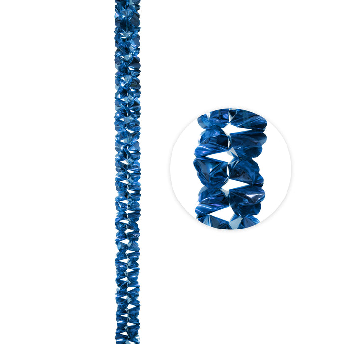 Product photo of Metallic Foil Garland 144" - Royal Blue — a Portofino party product shown on a plain background.