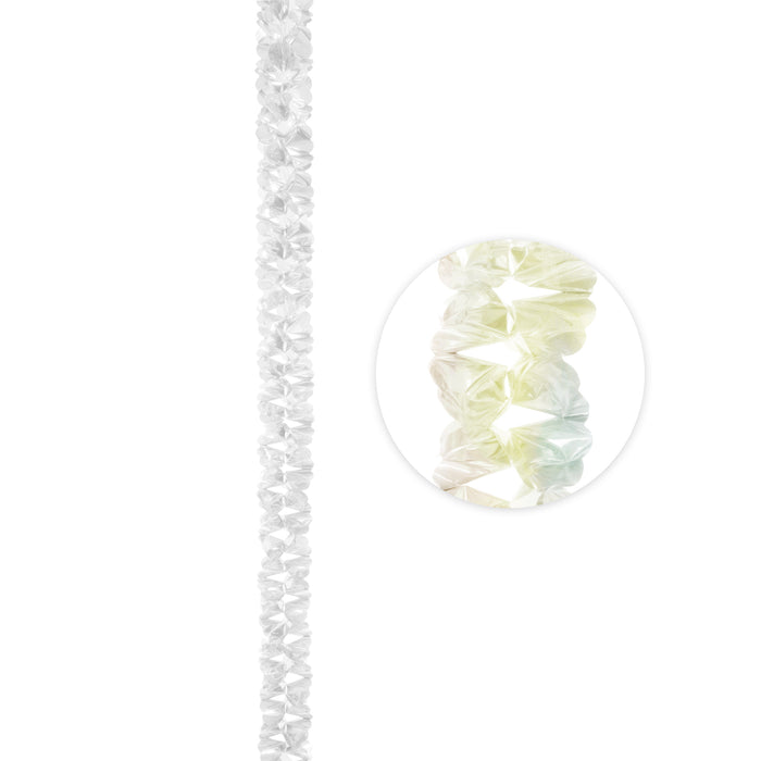 Product photo of Metallic Foil Garland 144" - White Iridescent — a Portofino party product shown on a plain background.