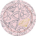 7in Plate Foil Pink Diamond Bachelorette - Party Supplies