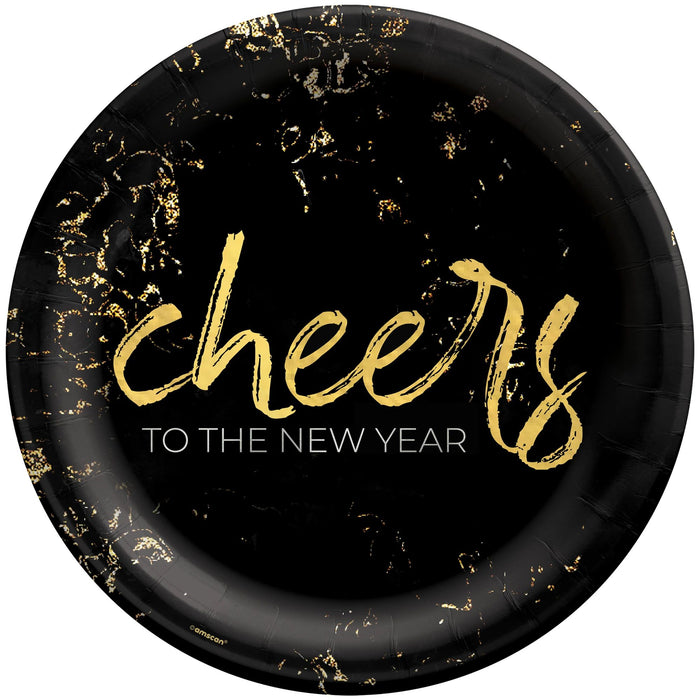 New Year's Cheers to the New Year Paper Dinner Plates 7" | 20 ct