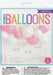 Pink Gingham Balloon Arch Kit packaging with pink, white, and clear confetti balloon garland and hanging pink gingham bow accents.