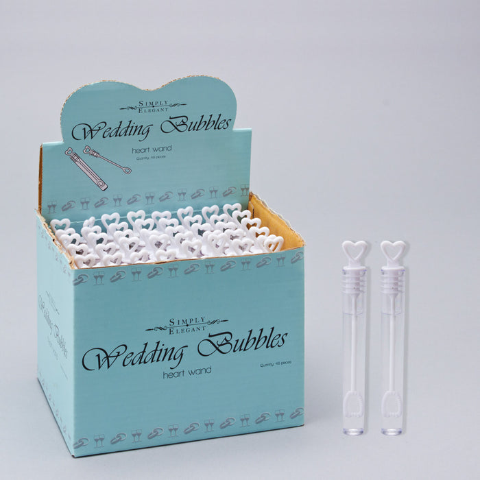 Product photo of Wedding Heart Wand Bubbles — a Portofino party product shown on a plain background.