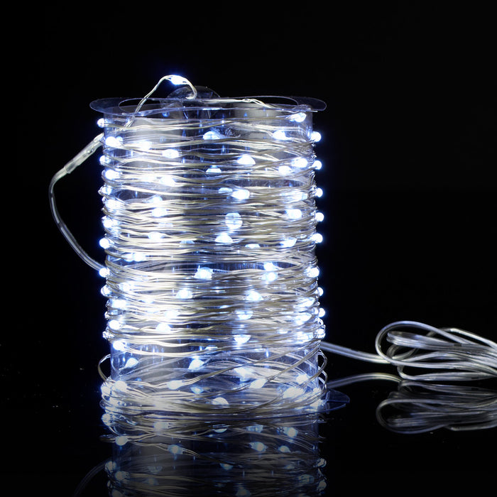Product photo of LED String Lights 100 LEDs - White — a Portofino party product shown on a plain background.