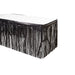 Product photo of Metallic Foil Table Skirt 14ft - Black — a Portofino party product shown on a plain background.