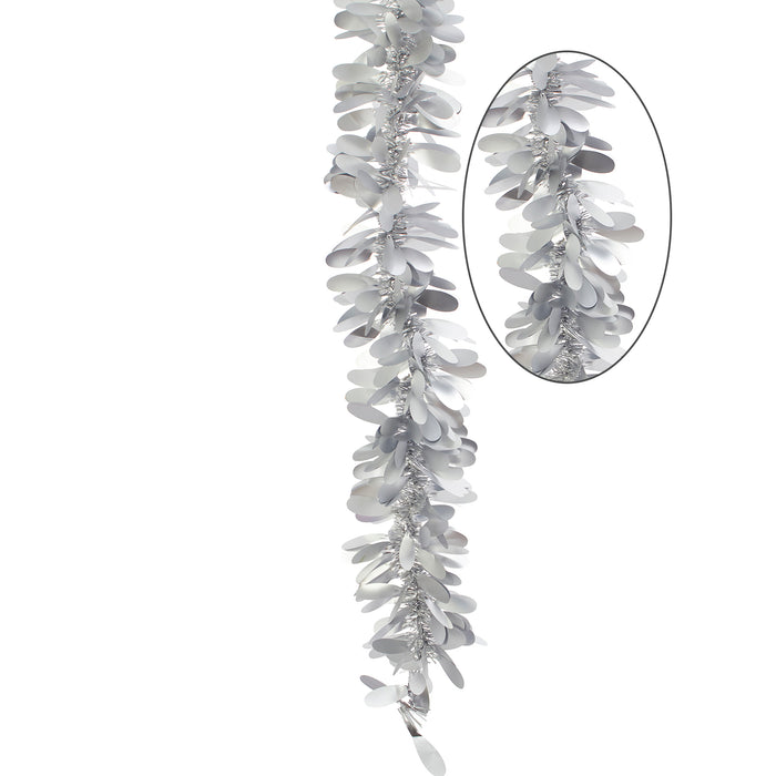 Product photo of Matte Tinsel Garland 96" - Silver — a Portofino party product shown on a plain background.