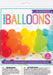 Rainbow Balloon Centerpiece Kit packaging with red, orange, yellow, green, and blue balloons plus colorful confetti accents.