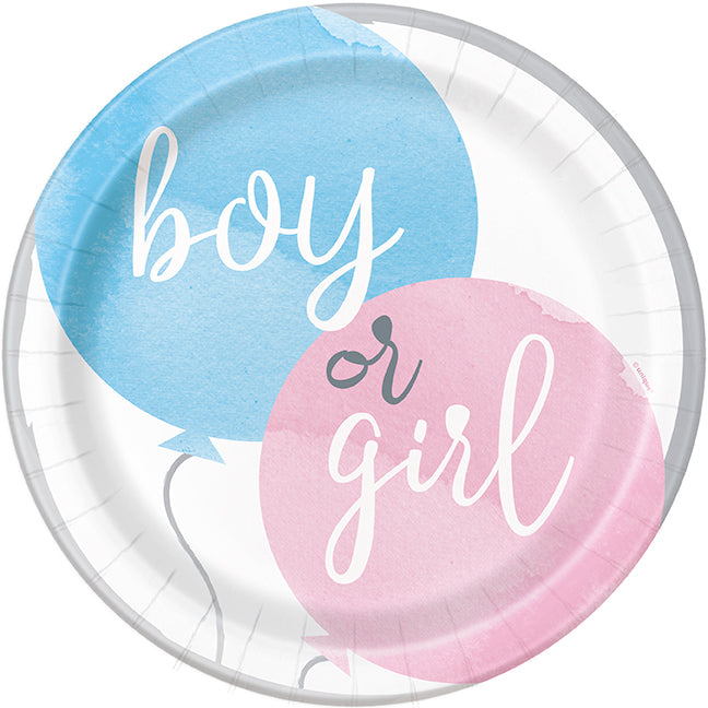 9in Plate Gender Reveal Party