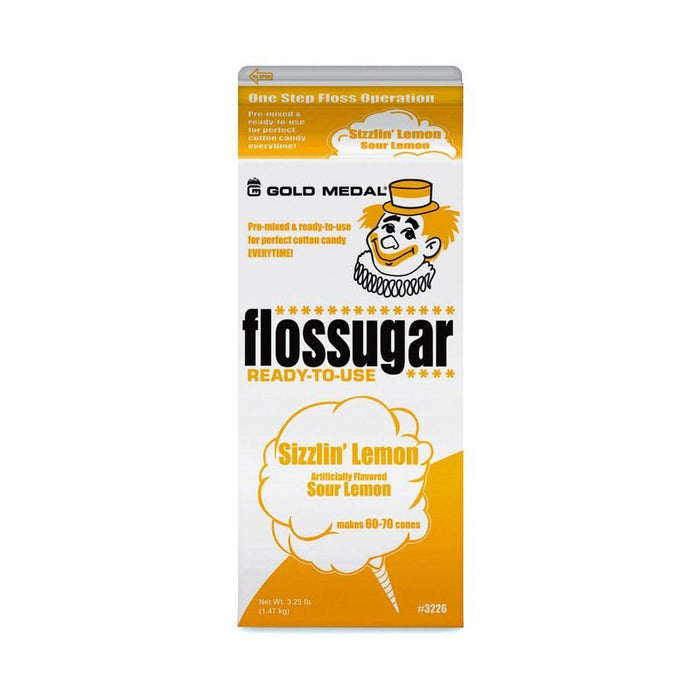 Sizzlin Lemon Sour Floss Sugar 3.25 lbs | 1ct - Zurchers