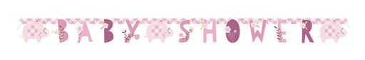 Pink Floral Elephant Jointed Banner 6ft | 1ct