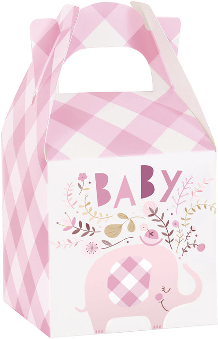 Favor Box Pink Floral Elephant - Party Supplies