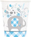 9oz Cup Blue Floral Elephant - Party Supplies