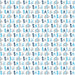 Gift Wrap Roll Blue Floral Elephant - Party Supplies