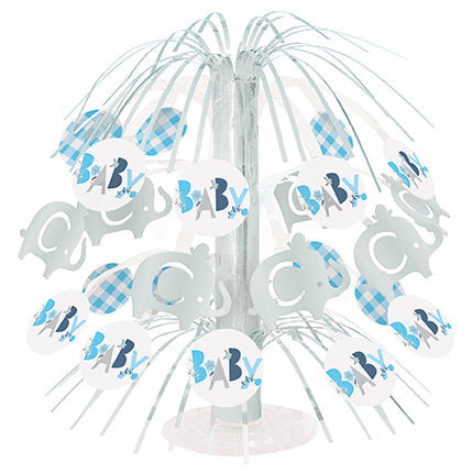 Blue Floral Elephant Centerpiece Cascade | 1ct
