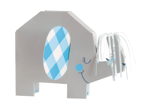 Blue Floral Elephant Centerpiece Fold Decoration | 1ct
