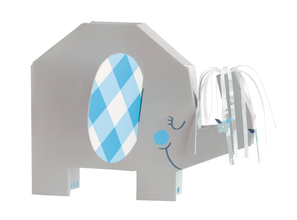 Centerpiece Fold Decoration Blue Floral Elephant - Party Supplies