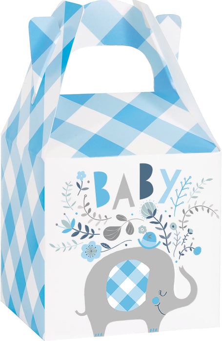 Favor Box Blue Floral Elephant - Party Supplies