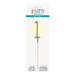 Gold number 1 sparkler candle with shimmering effect displayed in clear packaging with colorful Party branding and safety instructions.