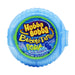 Hubba Bubba Sour Blue Raspberry Tape Gum: a roll of bubble-gum tape, blue in color. Individually wrapped single piece.