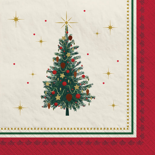 A Christmas Elegant Evergreen Paper Dinner Napkins.