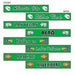 Four green street signs with white text reading Atlantic City, Las Vegas, Reno, Bahama, Lake Tahoe, Macau, and Highroller arranged in a staggered layout.