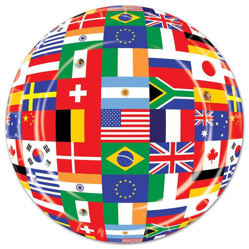 International Flag 7in Paper Dessert Plates | 8ct