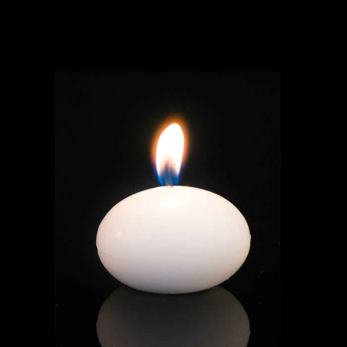 Product photo of Brite Wick Unscented Floating Candles 1½" - White — a Portofino party product shown on a plain background.