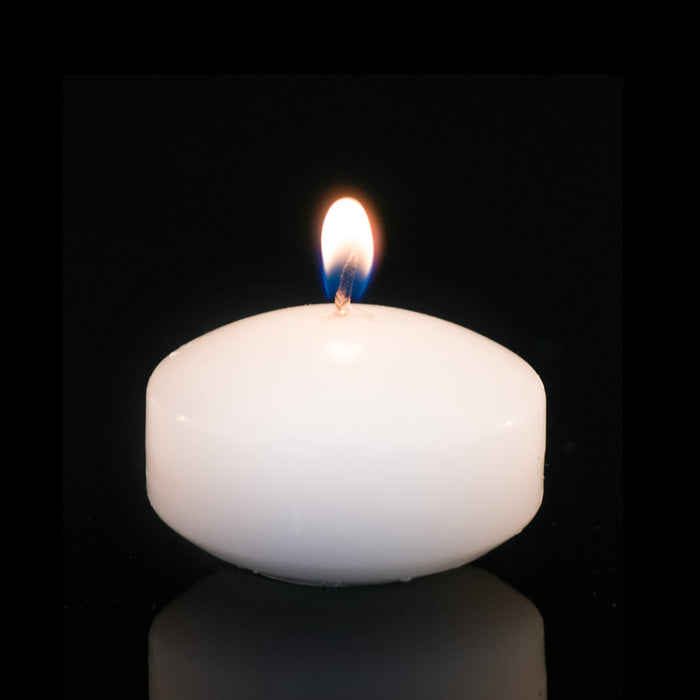 Product photo of Brite Wick Unscented Floating Candles 2" - White — a Portofino party product shown on a plain background.