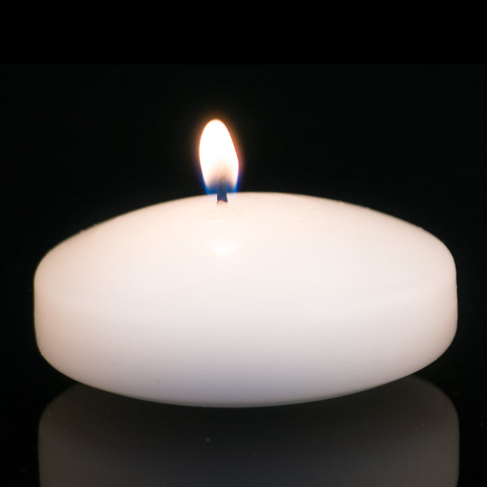 Product photo of Brite Wick Unscented Floating Candles 3" - White — a Portofino party product shown on a plain background.