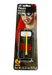 Pirate makeup kit packaging showing a man's face with eye patch and scarred makeup, containing four color palette squares in white, black, red, and black with a yellow applicator brush.
