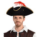 A man wearing a Buccaneer Tricorn Hat.