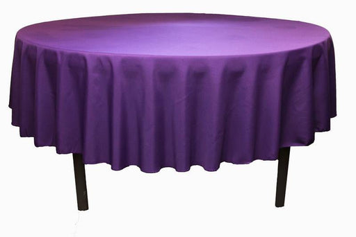 Deep Purple Round Tablecover,  84" | 1 ct
